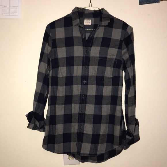 J. Crew Tops - J. Crew Long Flannel Shirt